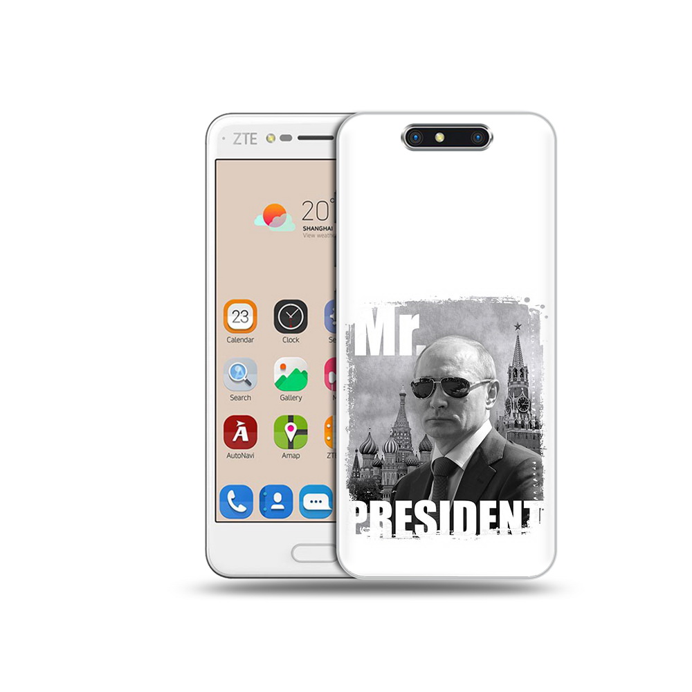 

Чехол MyPads Tocco для ZTE Blade V8 Путин (PT100217.451.141), Прозрачный, Tocco