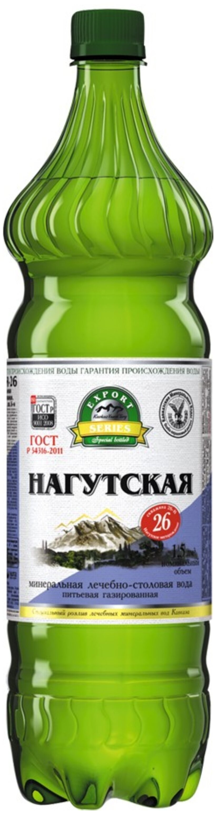 

Минеральная вода природная лечебно-столовая газированная "Нагутская-26" ПЭТ 1,5 л. 6 шт.