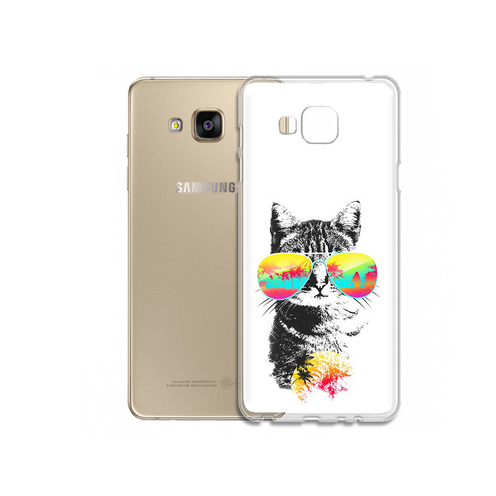 

Чехол MyPads Tocco для Samsung Galaxy J5 Prime крутой кот (PT66772.570.425), Прозрачный, Tocco