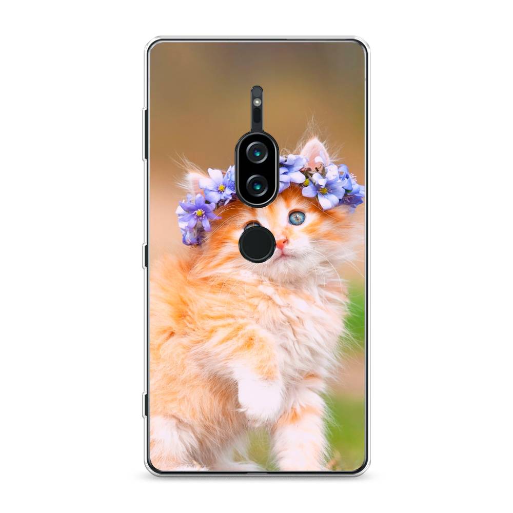 

Силиконовый чехол "Рыжий кот в венке" на Sony Xperia XZ2 Premium, 53350-1