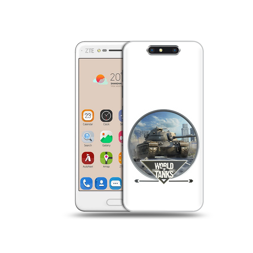

Чехол MyPads Tocco для ZTE Blade V8 Мир танков (PT100217.451.119), Прозрачный, Tocco
