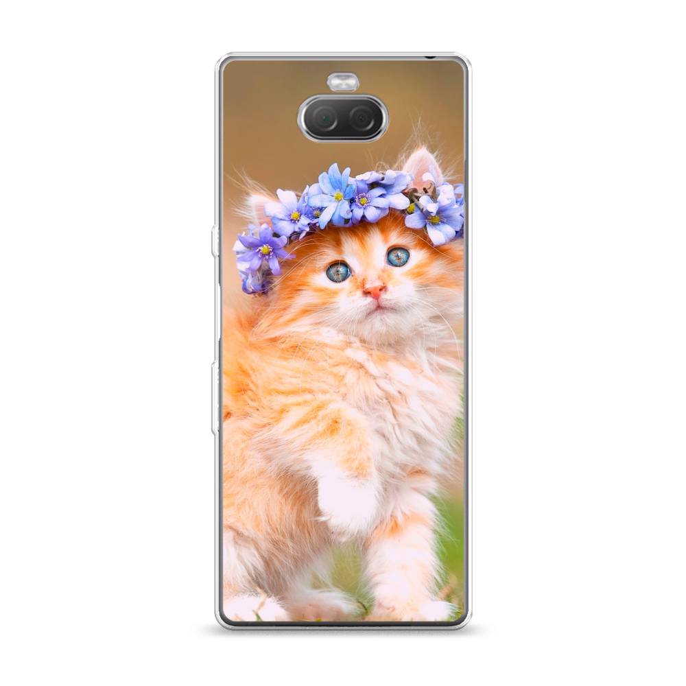 

Чехол Awog на Sony Xperia 10/XA3 "Рыжий кот в венке", Разноцветный, 54050-1