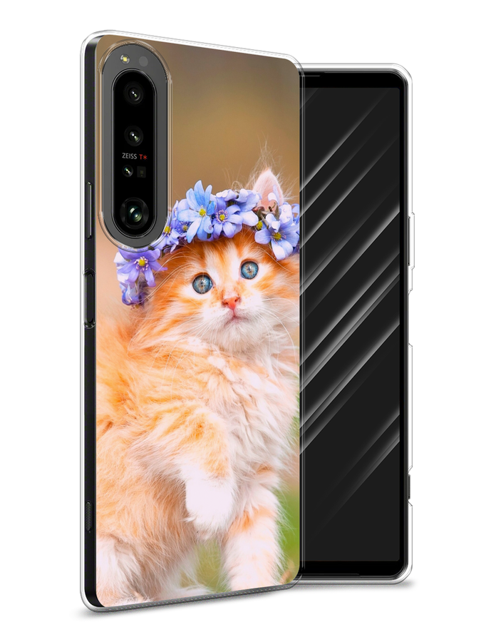 

Чехол Awog на Sony Xperia 1 IV "Рыжий кот в венке", Разноцветный, 55150-1