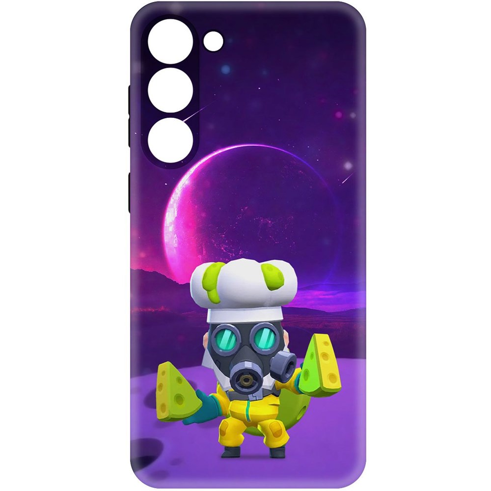 Чехол-накладка Софт Brawl Stars - Майк с плесенью для Samsung Galaxy S23+
