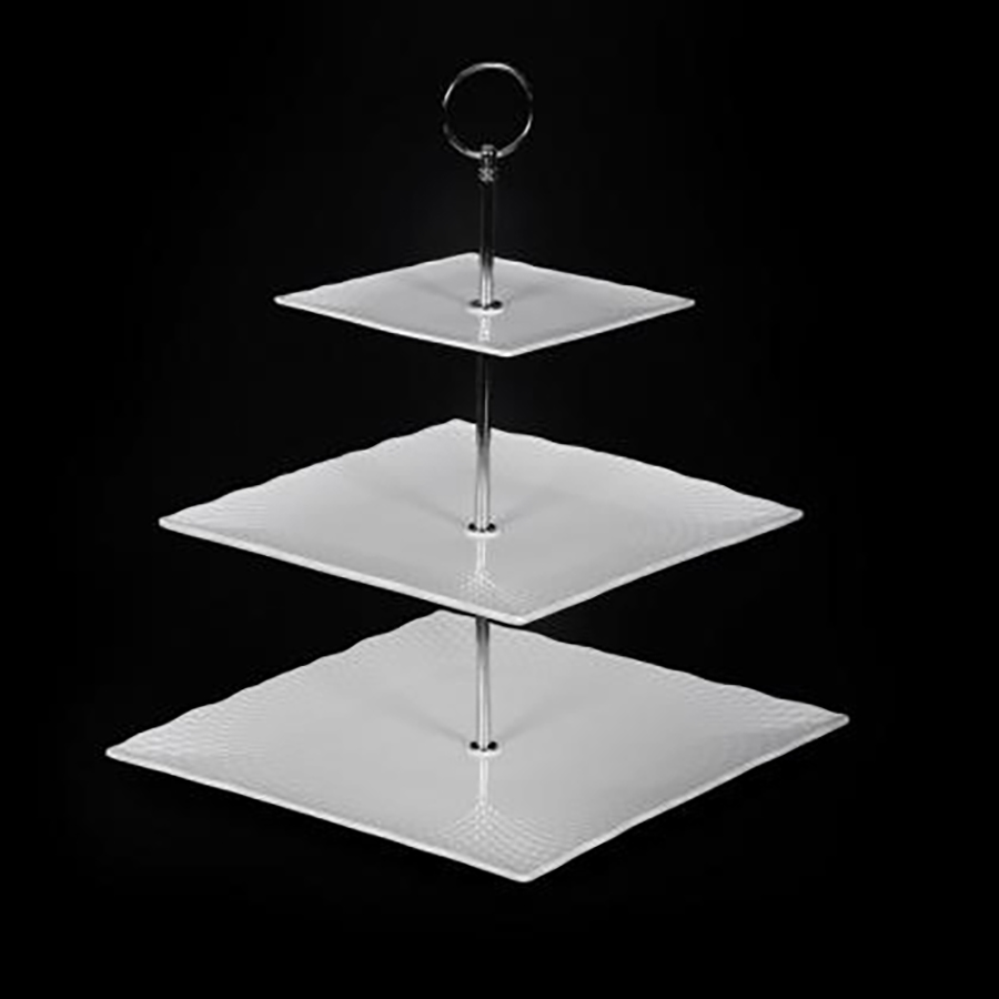 

Этажерка КленМаркет Sam&Squito Quadro 3 яруса, КленМаркет-Блюда-этажерки1-3