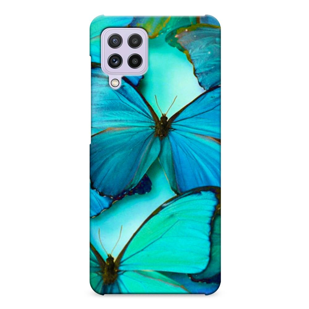 

Пластиковый чехол "Неоновые бабочки" на Samsung Galaxy A22