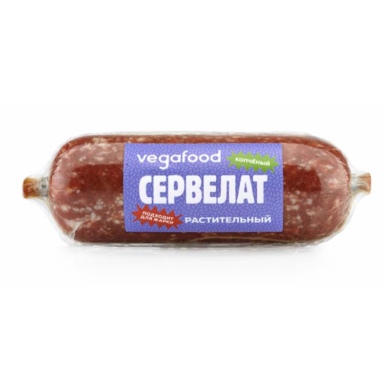 Колбаса полукопченая Vegafood Сервелат растительный 250 г