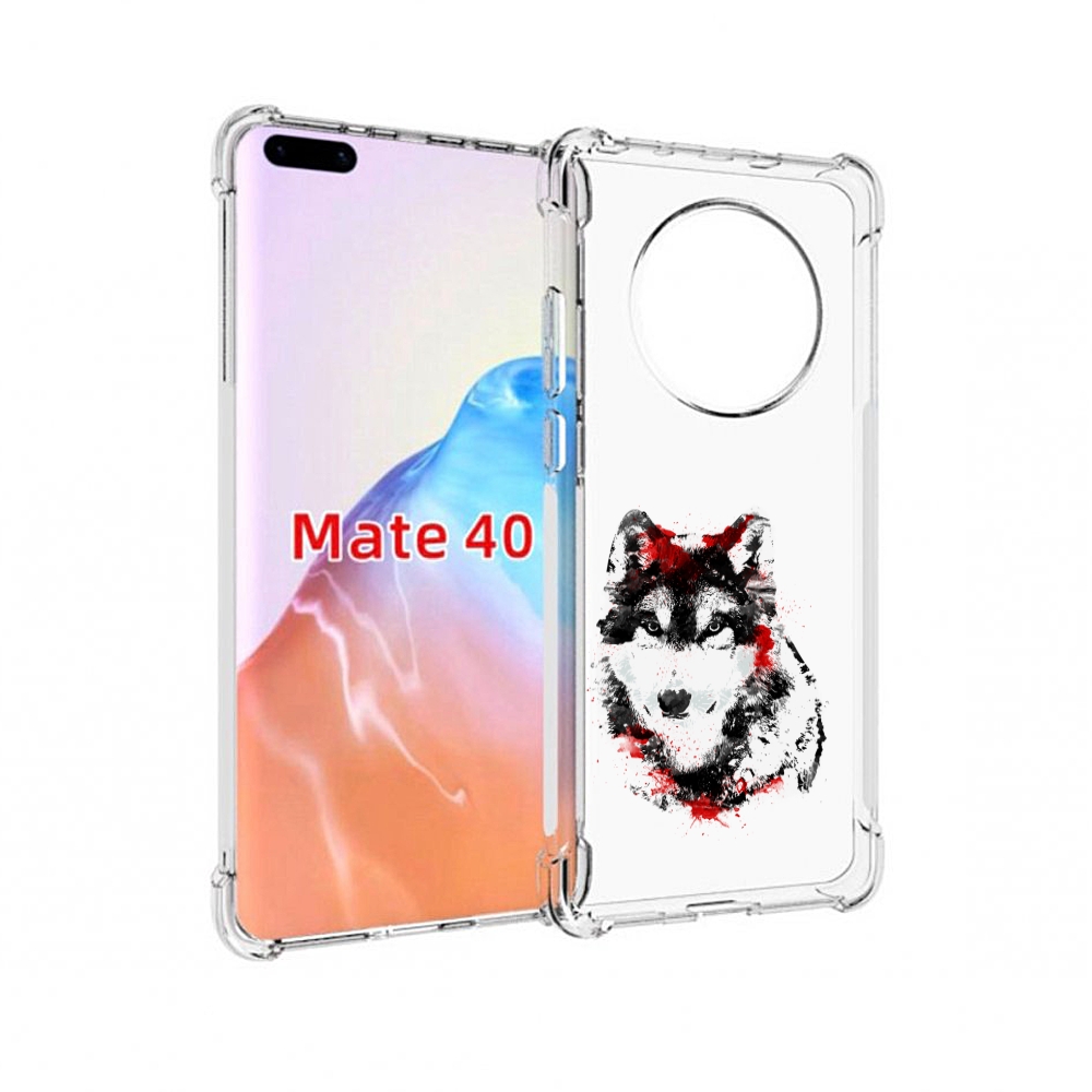

Чехол MyPads Tocco для Huawei Mate 40 кровавый волк, Прозрачный, Tocco