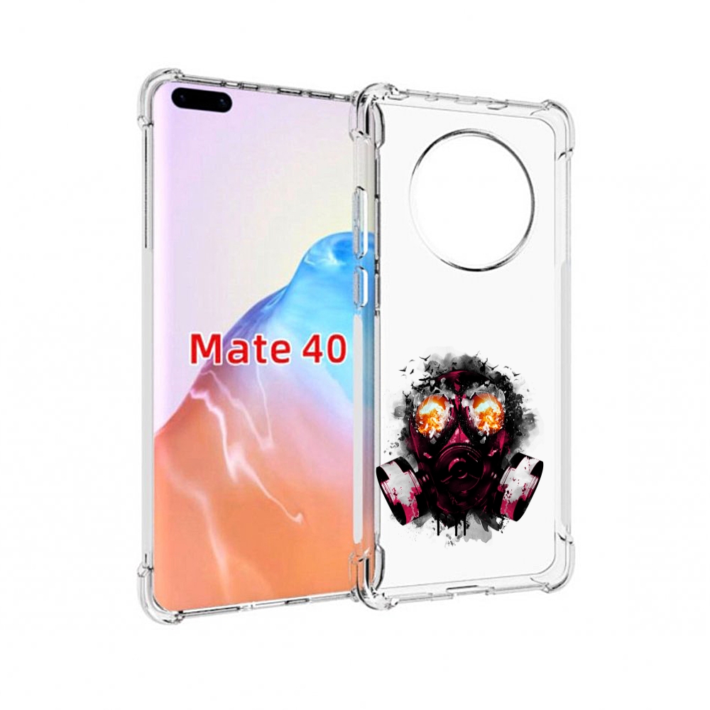 

Чехол MyPads Tocco для Huawei Mate 40 красный противогаз, Прозрачный, Tocco