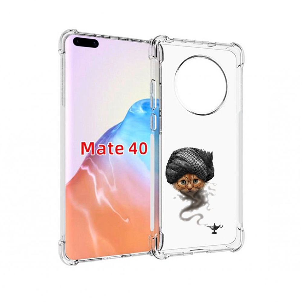 

Чехол MyPads Tocco для Huawei Mate 40 кот джин, Прозрачный, Tocco