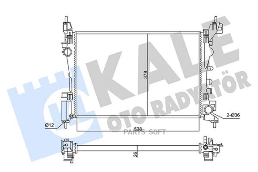 

Радиатор Двигателя Opel Adam/ Corsa- Vauxhall Adam/ Corsa KALE OTO RADYATOR 470200