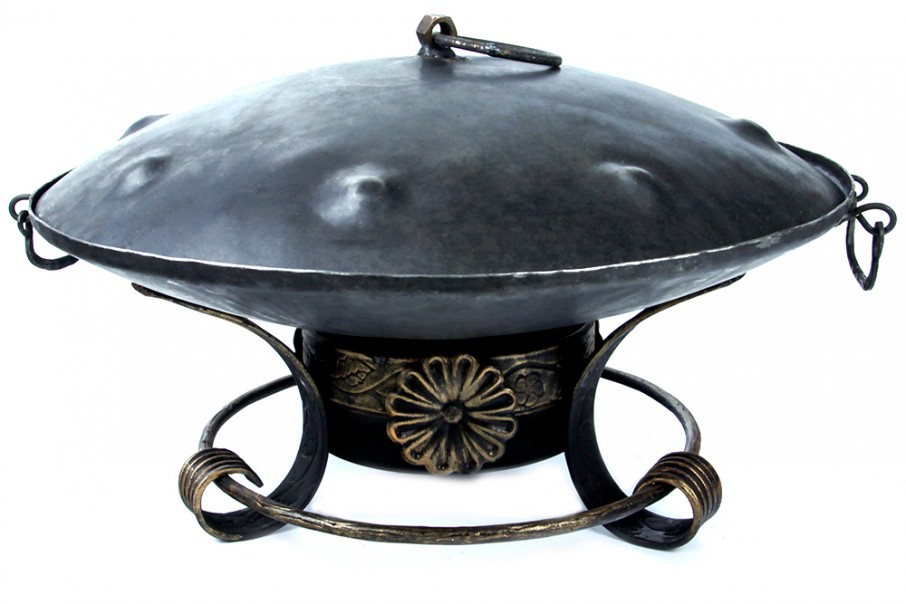 

Сковорода Садж с крышкой 40 см на подставке Классика, Черный