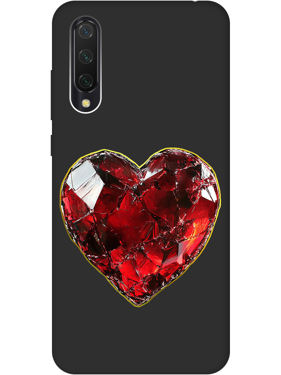 

Силиконовый чехол на Xiaomi Mi 9 Lite / CC9 с принтом "Сломленное сердце" матовый черный, Черный;золотистый;красный, 721722591