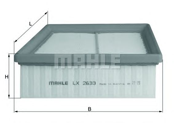 

Фильтр воздушный двигателя Mahle LX 2633