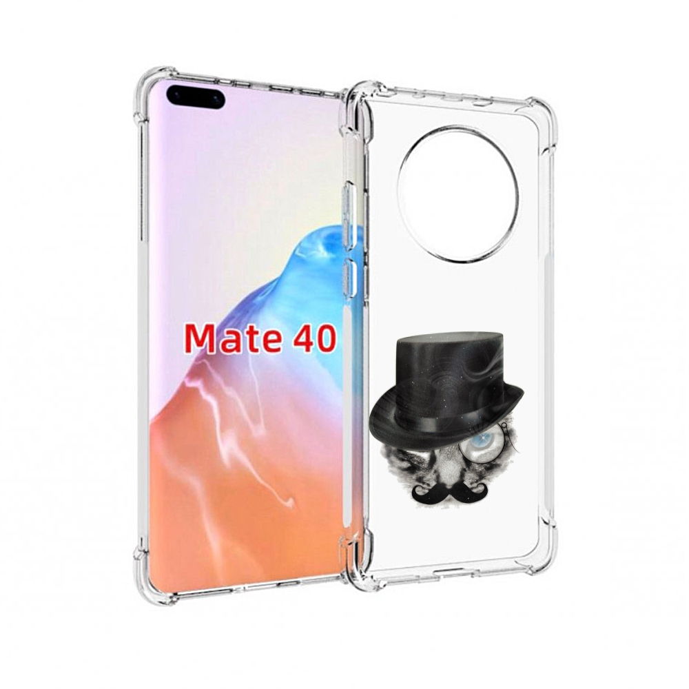 

Чехол MyPads Tocco для Huawei Mate 40 интелегентный кот, Прозрачный, Tocco