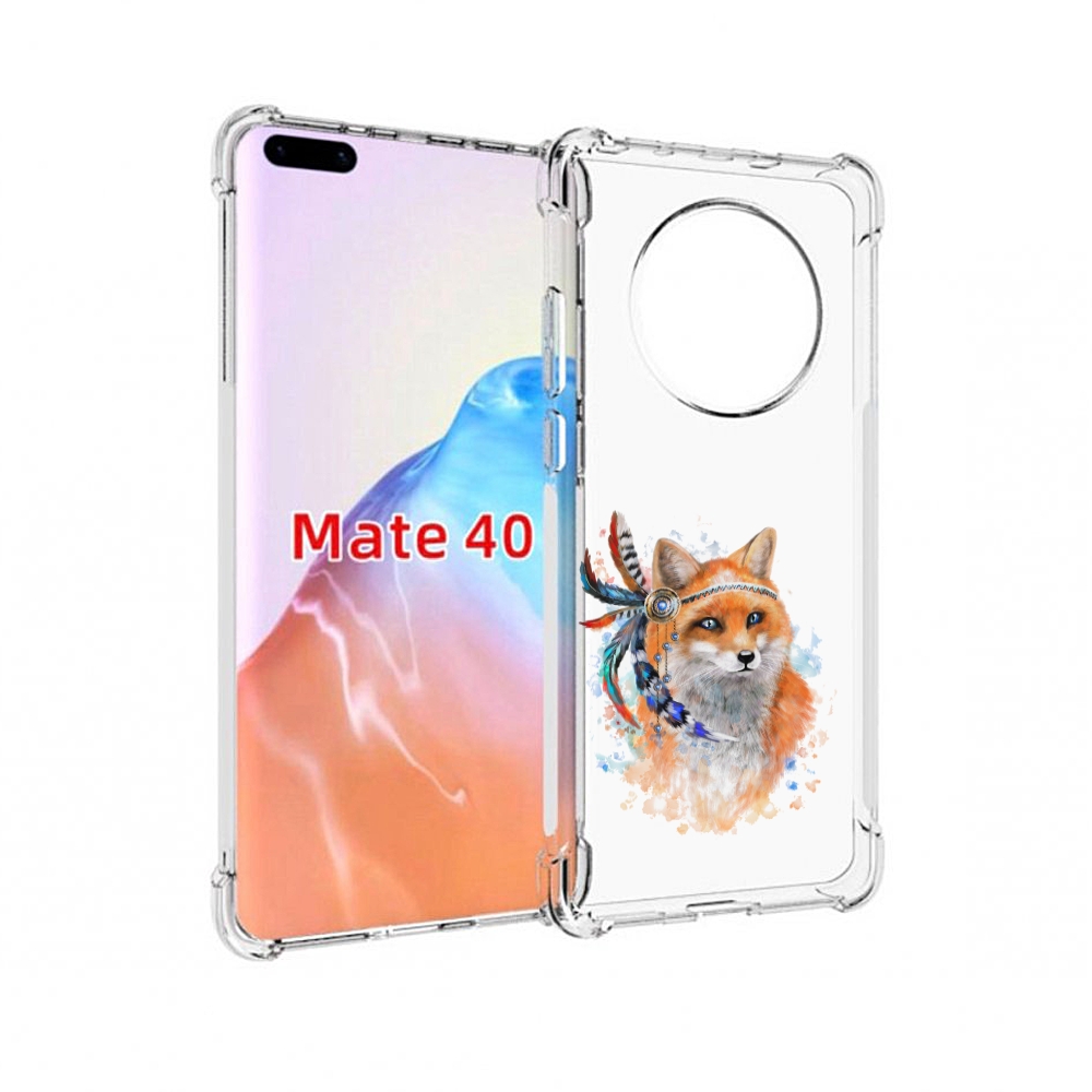 

Чехол MyPads Tocco для Huawei Mate 40 инду лиса, Прозрачный, Tocco