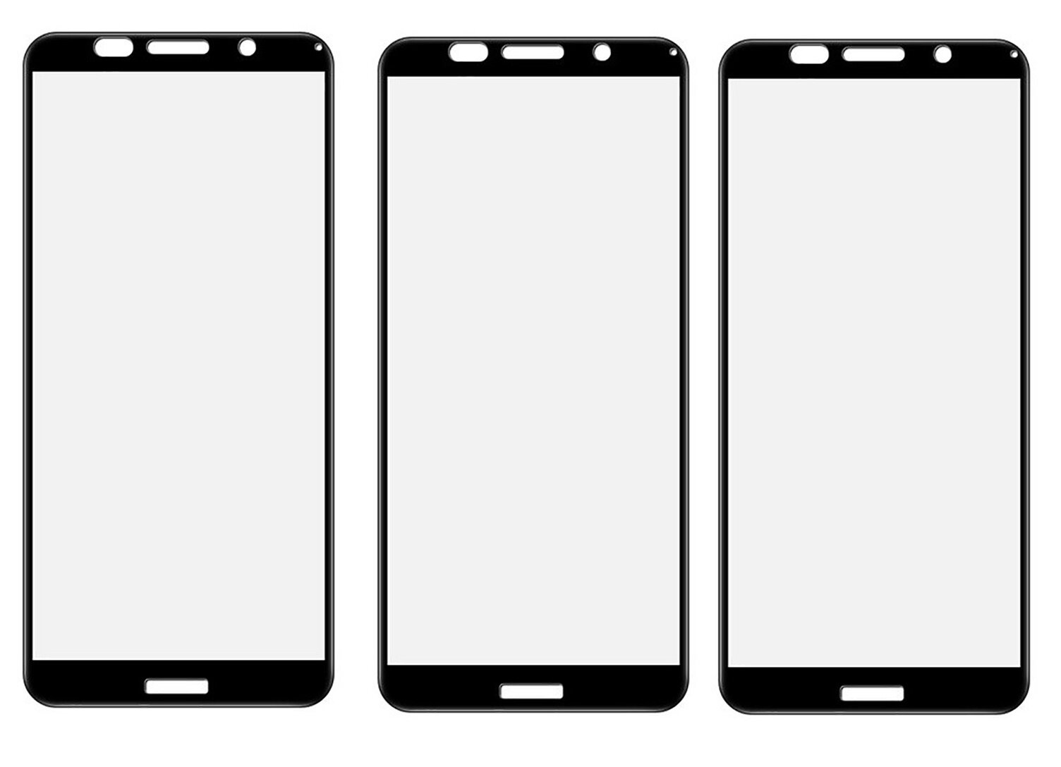 

Защитное стекло для Honor 9S / Huawei Y5P (2020) / 3 шт. / 9D на весь экран