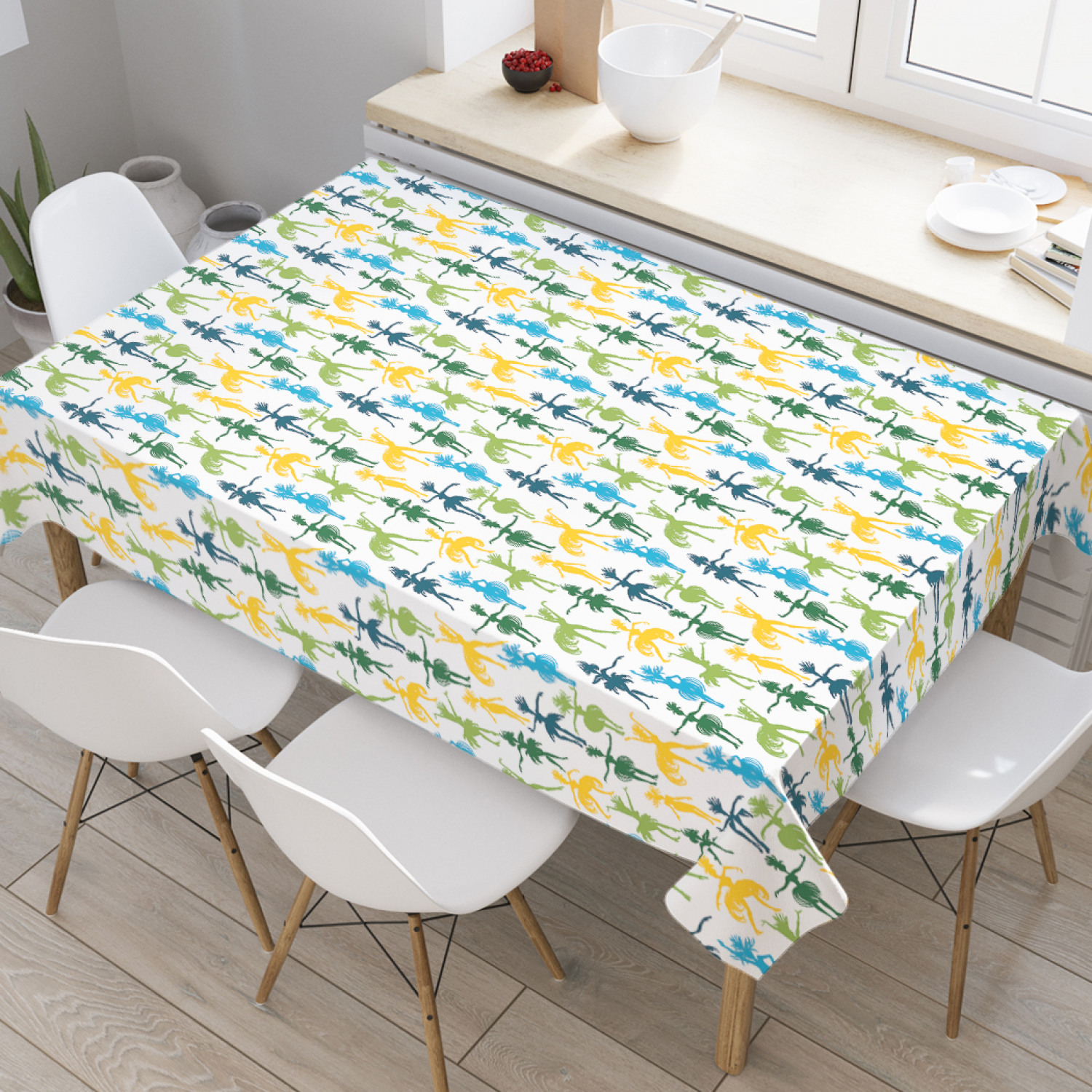 

Скатерть прямоугольная на кухонный стол JoyArty "Бал-карнавал" из оксфорда, 180x145 см, Белый, Бал-карнавал