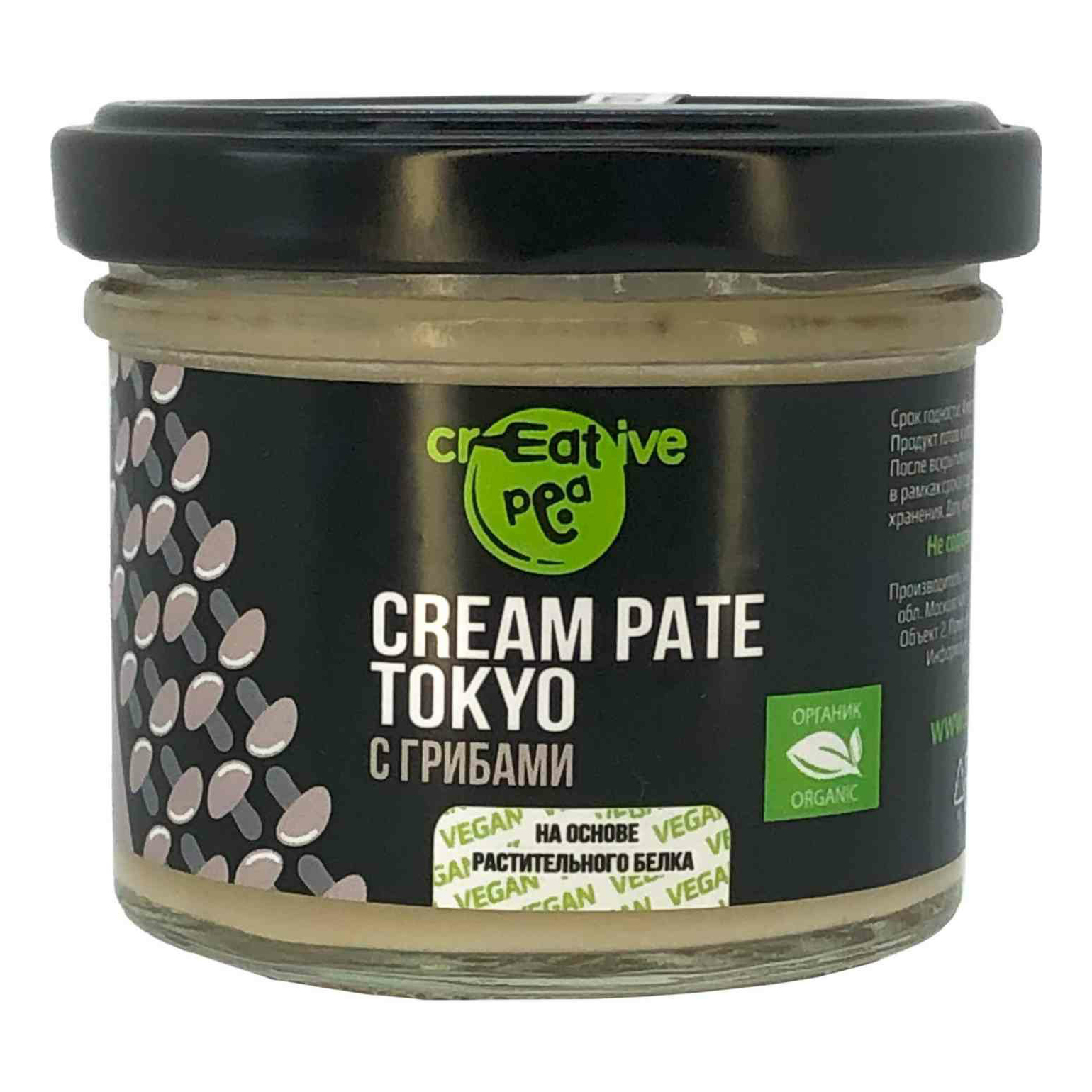 Крем-паштет на основе растительного белка Creative Pea Tokyo с грибами 100 г