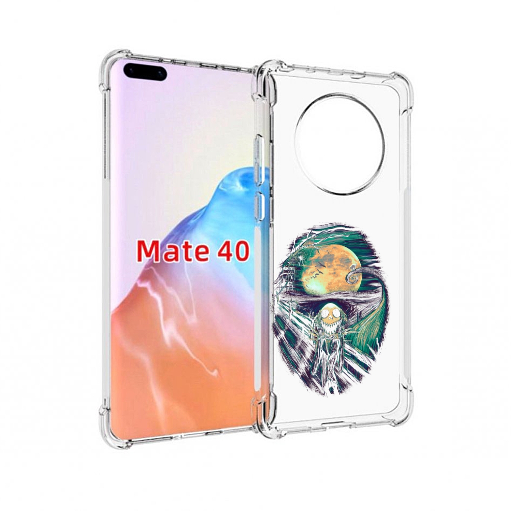 Чехол MyPads Tocco для Huawei Mate 40 зубастое существо абстракция