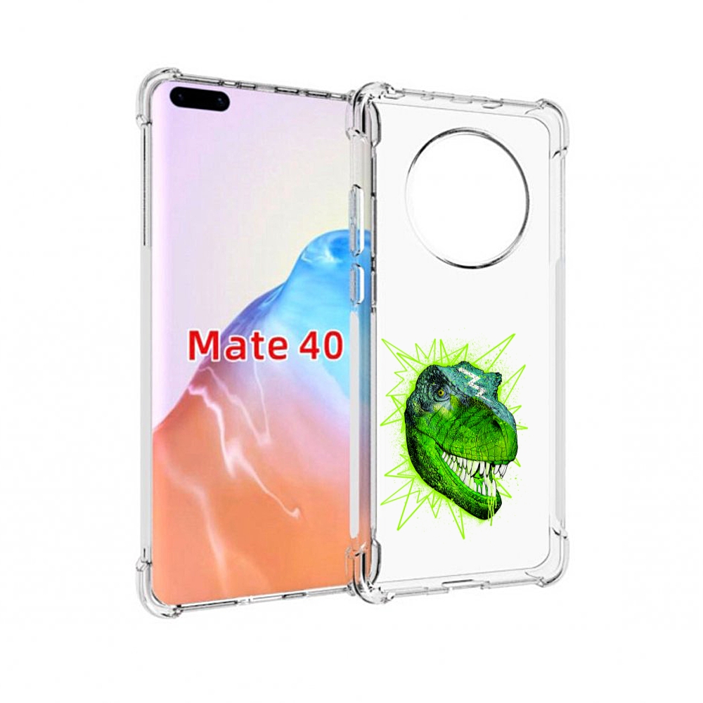 

Чехол MyPads Tocco для Huawei Mate 40 зеленый динозавр, Прозрачный, Tocco