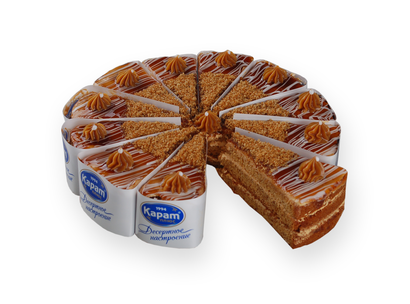 Торт бисквитный Медовый Карат Плюс 680 г