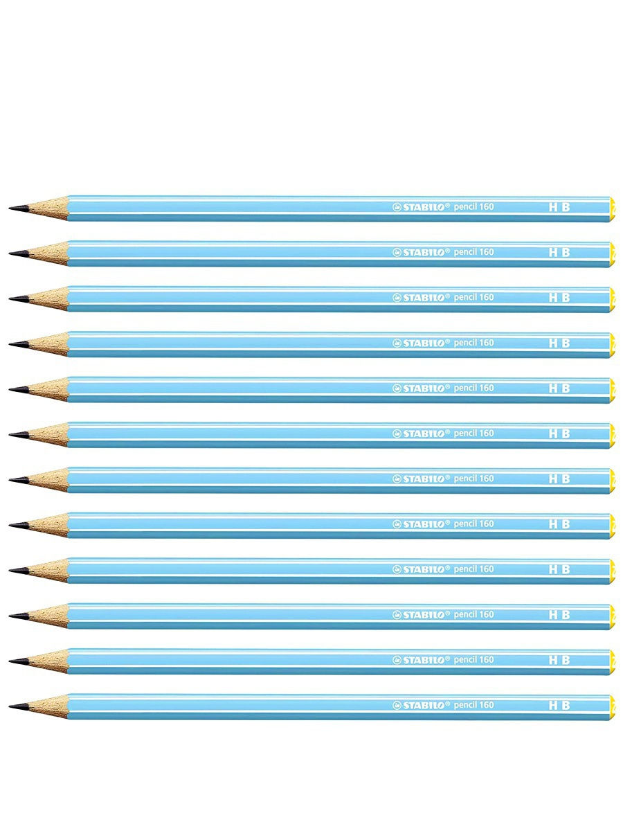 Карандаш чернографитный простой HB STABILO Pencil, 12шт