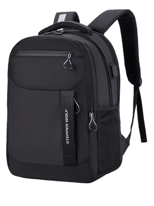 Рюкзак унисекс STEPPEN WOLF 86-22 black, 46х35х18 см