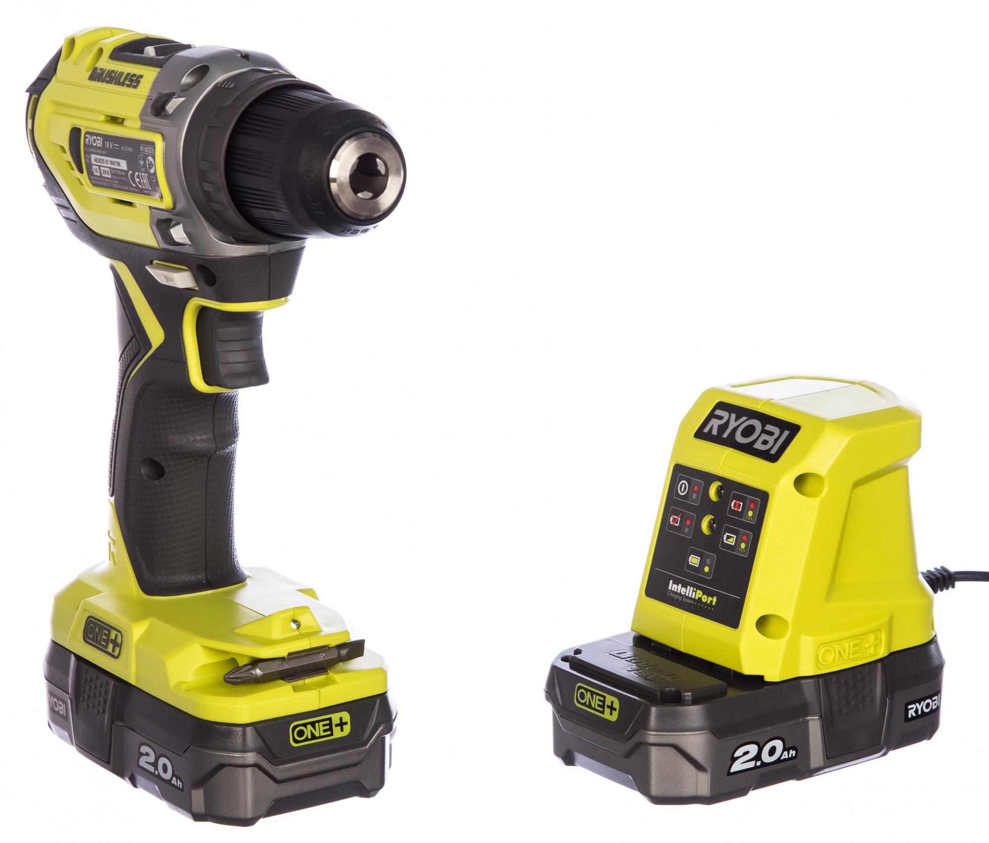 

Акк. безударная дрель-шуруповерт Ryobi ONE+ R18DD5-220S, R18DD5-220S