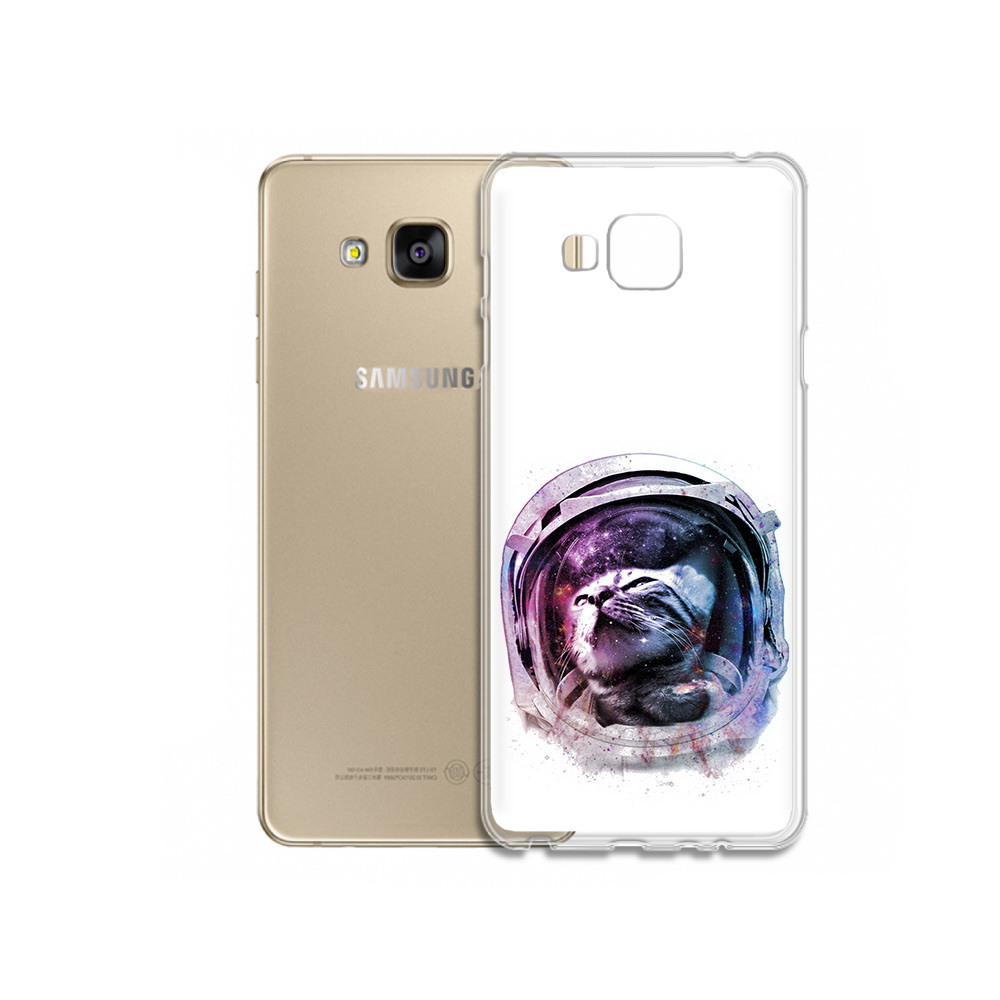 

Чехол MyPads Tocco для Samsung Galaxy J5 Prime кот в шлеме (PT66772.570.396), Прозрачный, Tocco
