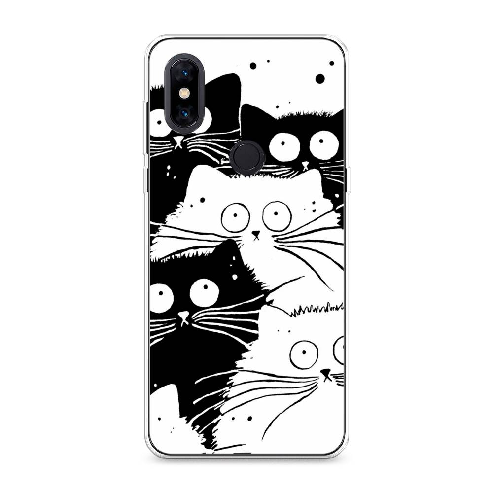 

Чехол Awog на Xiaomi Mi Mix 3 "Коты черно-белые", Разноцветный, 34950-2