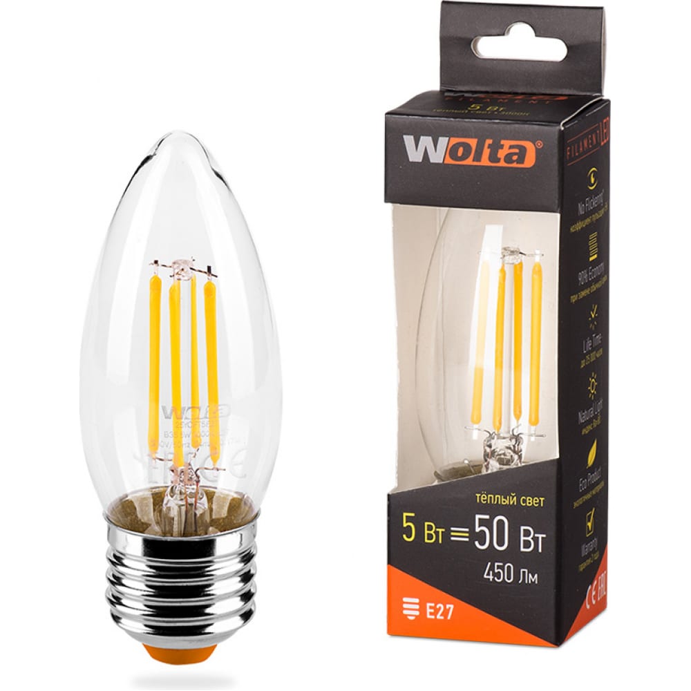 Светодиодная лампа Wolta LED FILAMENT