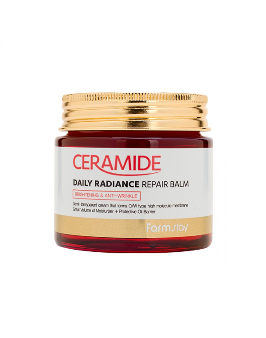 Укрепляющий крем-бальзам для лица FarmStay Ceramide Daily Radiance Repair Balm (80 гр) floland укрепляющий бальзам 3 в 1 с биотином и экстрактом чайного дерева scalp intensive treatment 120