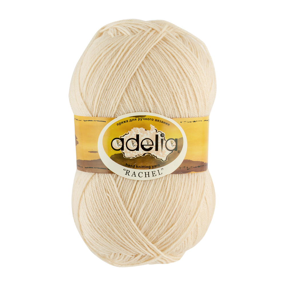 

Пряжа Adelia Rachel №22 экрю, Бежевый, Rachel