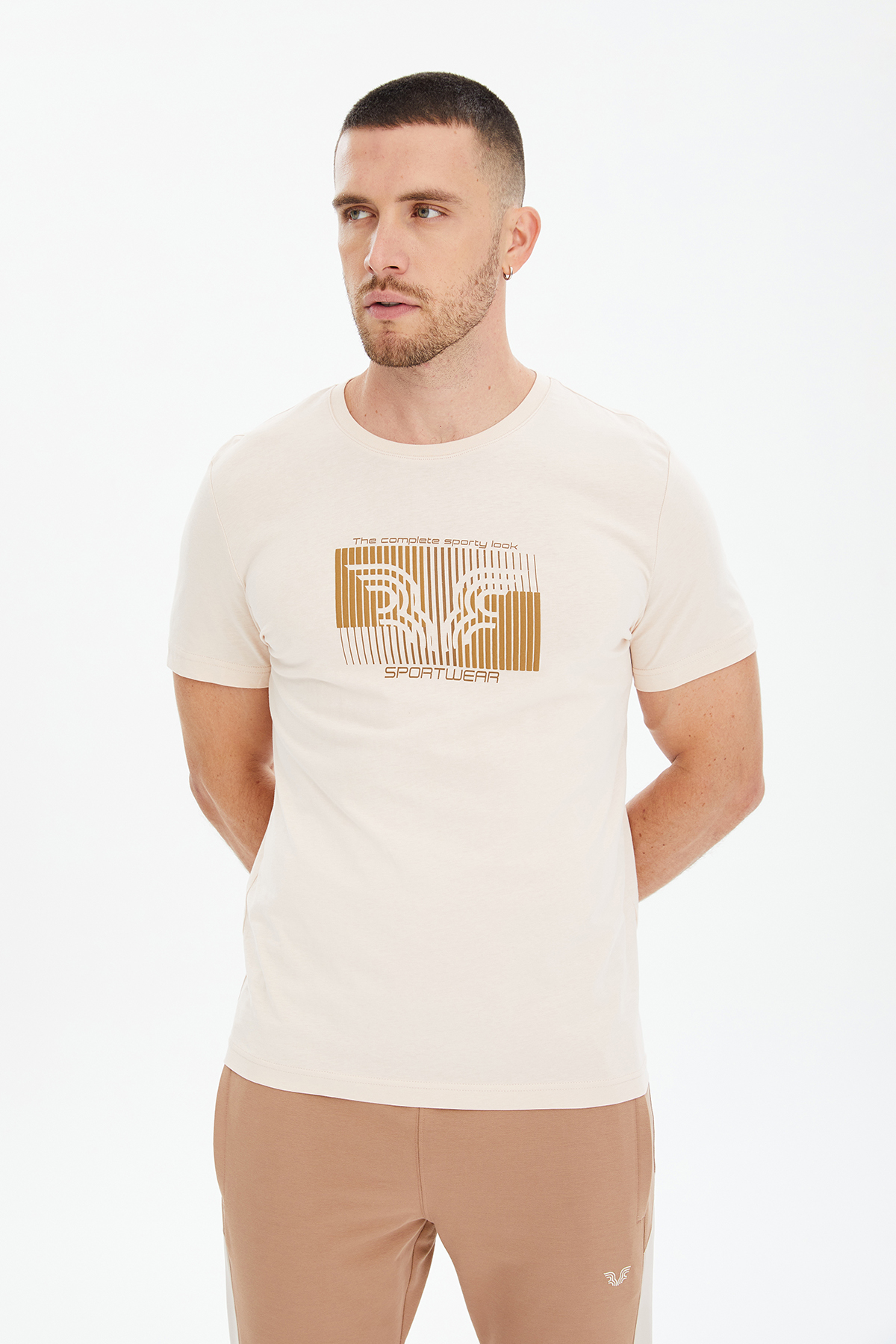 Футболка мужская Bilcee TB23ML07S0784-1-1318 бежевая M