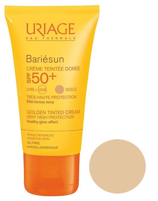 Тональный крем Uriage Bariesun SPF 50+ Золотистый 50 мл uriage увлажняющий крем moisturizing cream spf 50 50 мл uriage bariesun