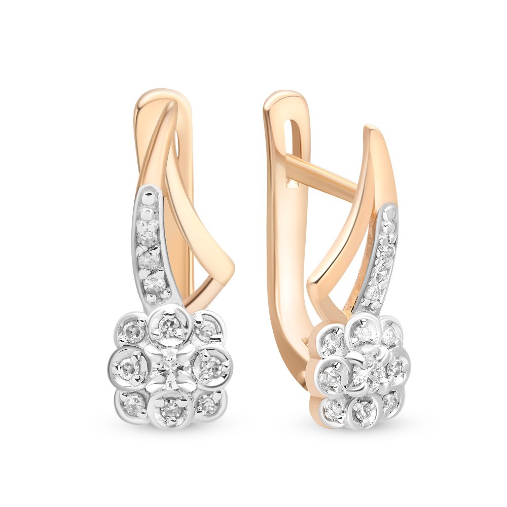 

Серьги из красного золота с бриллиантом 585Gold 102005991, 102005991