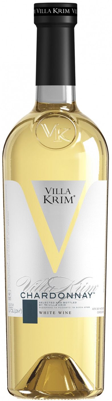 

Вино Villa Krim Chardonnay белое сухое 9,5-13% 0,75 л Россия