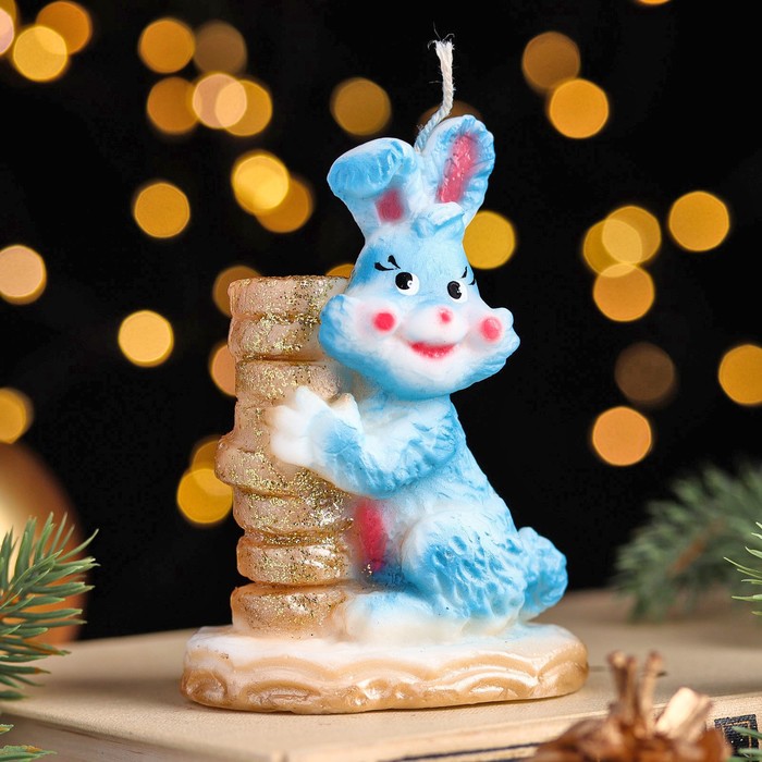 

Свеча декоративная "Кролик с монетами", 9,3х6,5х4,5 см, 43 г