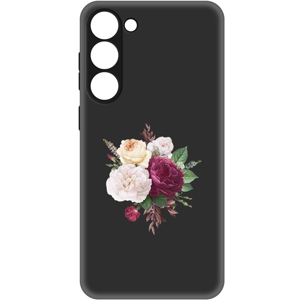 

Чехол-накладка Софт Цветочная композиция для Samsung Galaxy S23+, Черный
