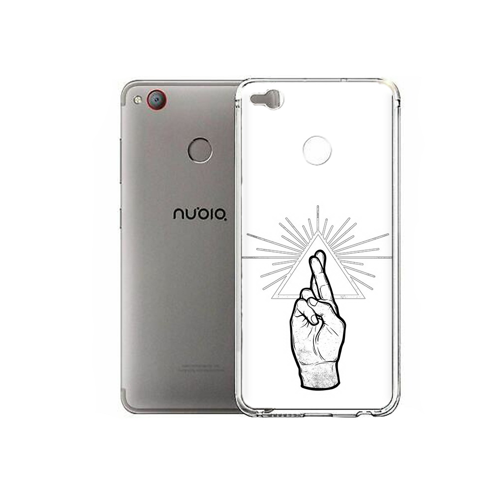 Чехол MyPads Tocco для ZTE Nubia Z11 Mini черно белая рука (PT53565.450.681)