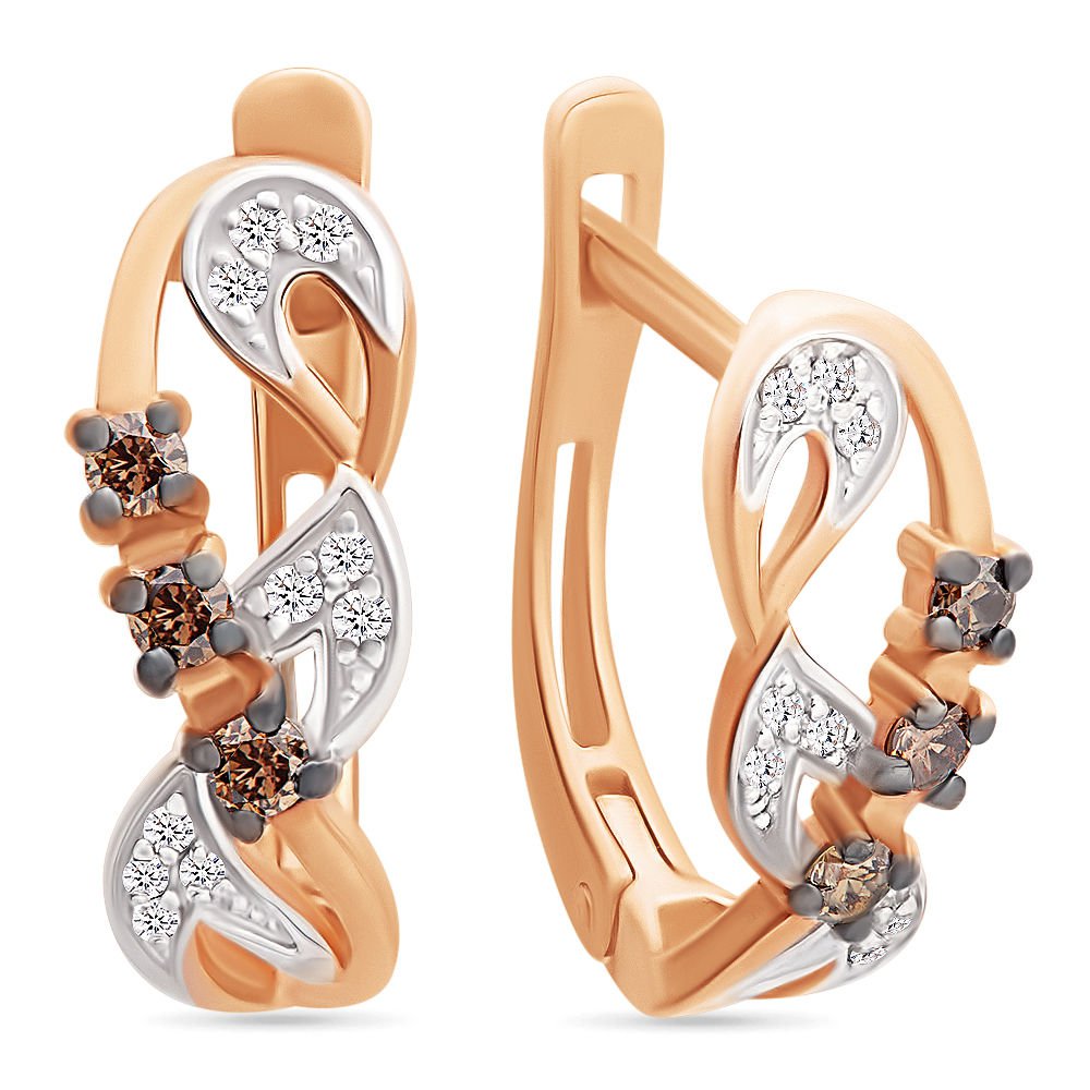 

Серьги из красного золота с бриллиантом 585Gold 102003987, 102003987