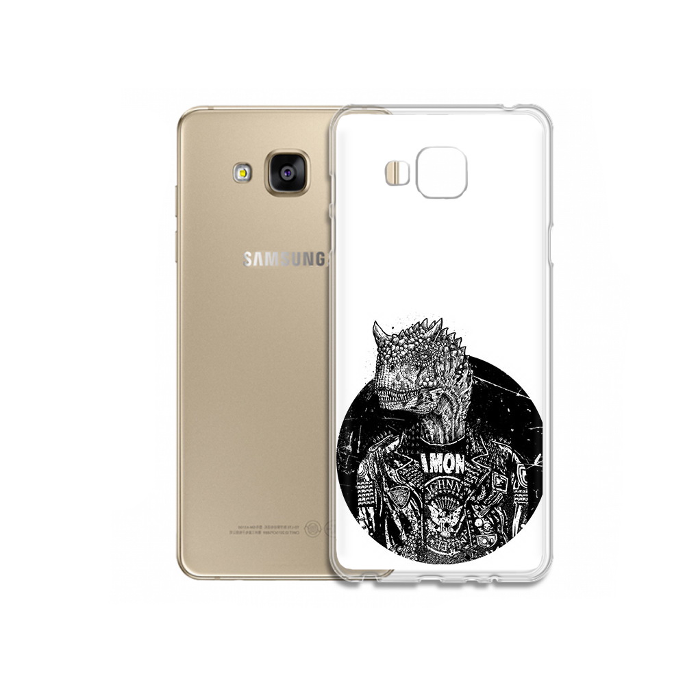 

Чехол MyPads Tocco для Samsung Galaxy J5 Prime динозавр в куртке (PT66772.570.328), Прозрачный, Tocco