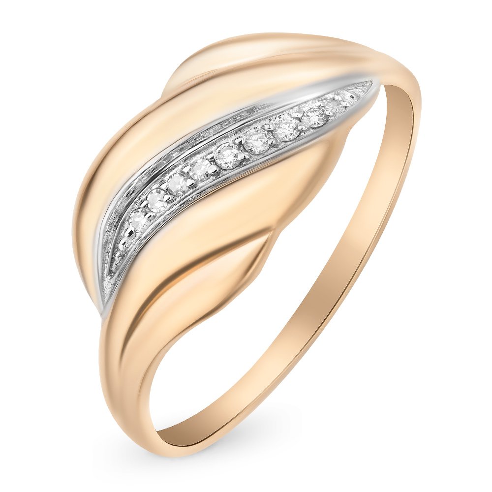 

Кольцо женское из красного золота с бриллиантом 585Gold 101011988, р, 101011988