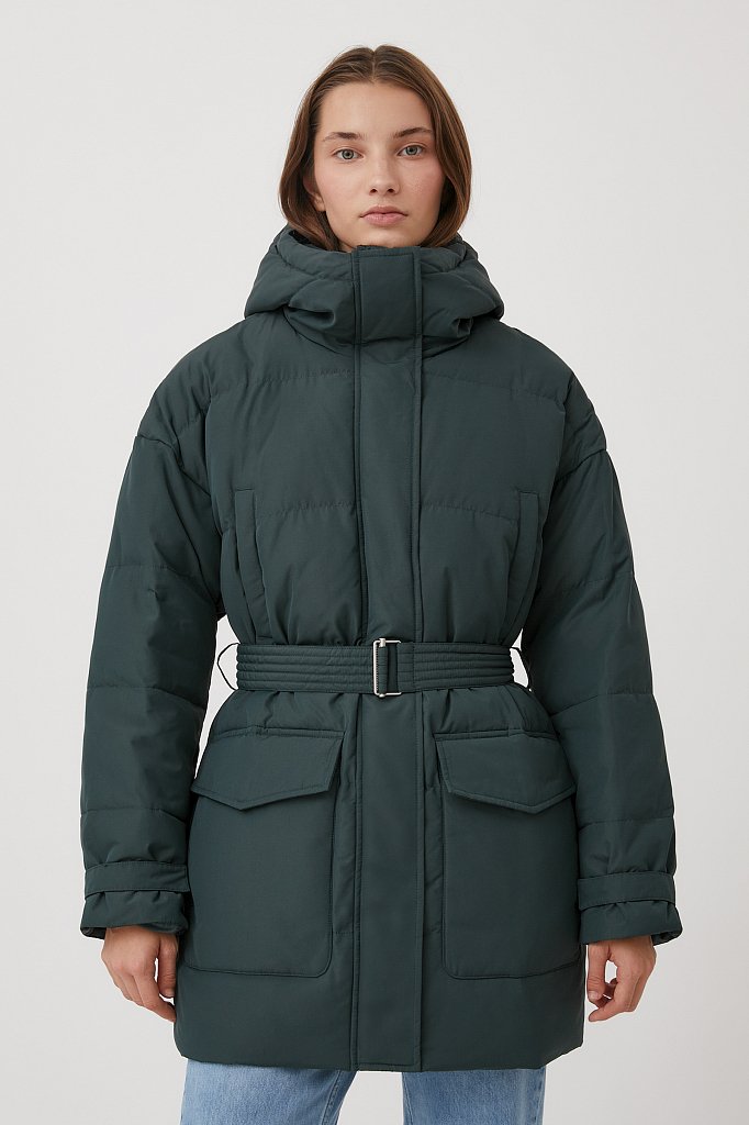 

Куртка женская Finn Flare FAB11073 зеленая M, FAB11073