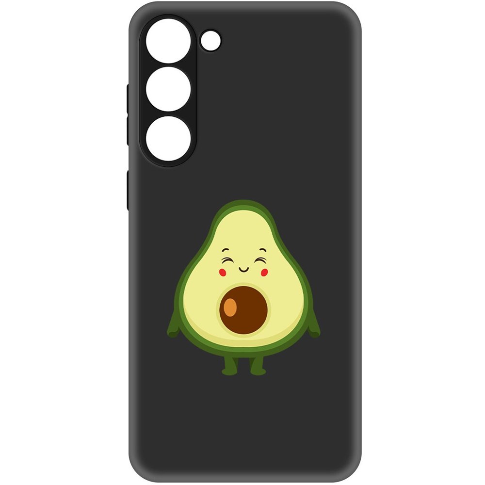 

Чехол-накладка Софт Авокадо Милый для Samsung Galaxy S23+, Черный