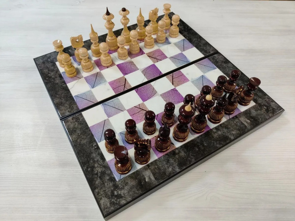 фото Шахматы подарочные lavochkashop, турецкий гамбит резные с нардами, gd231531