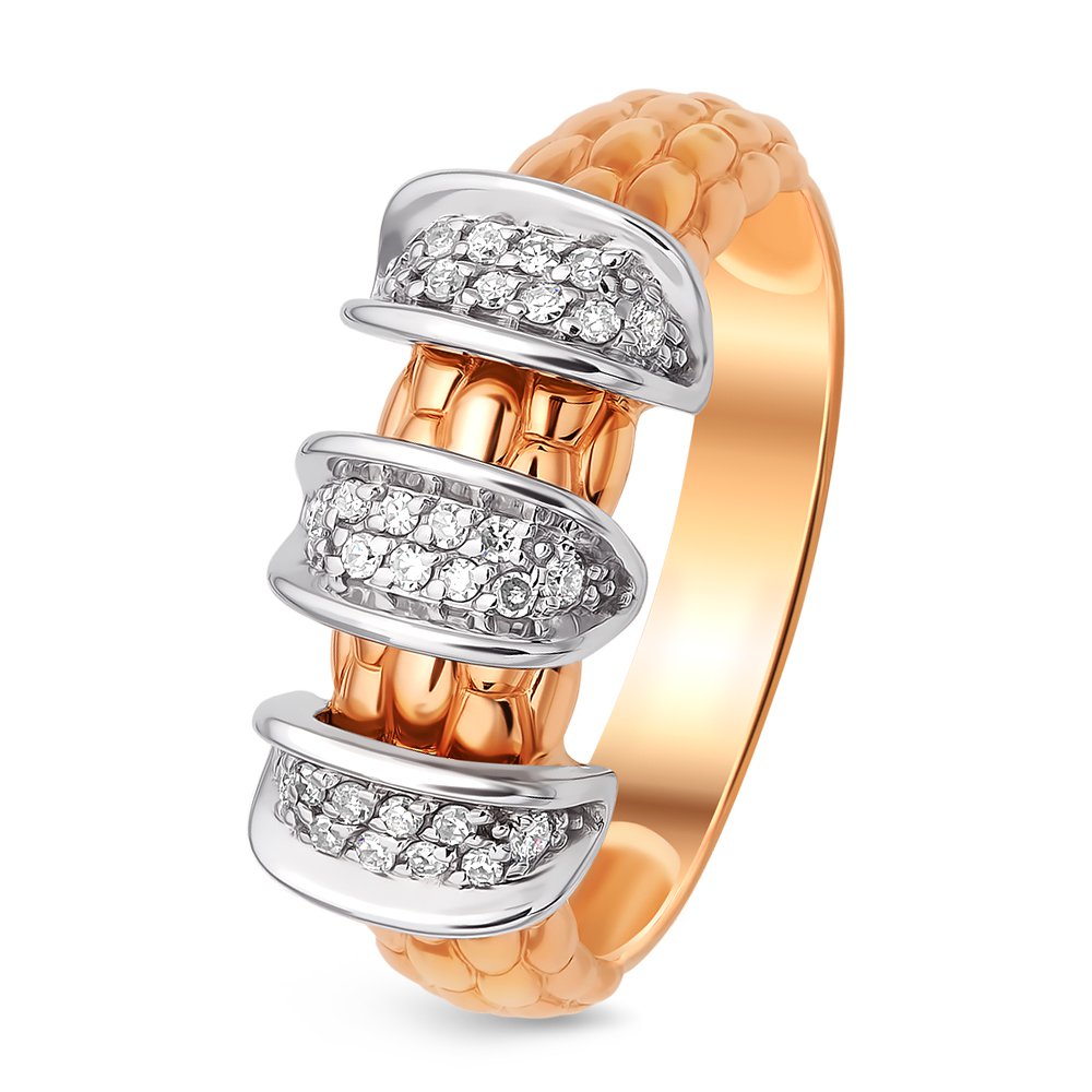 

Кольцо женское из красного золота с бриллиантом 585Gold 101011529, р. 19,5, 101011529
