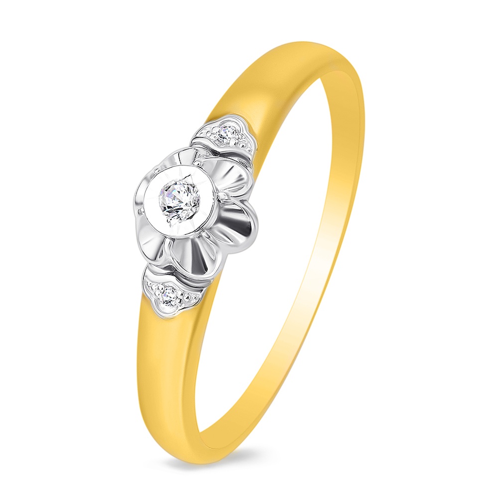 

Кольцо женское из желтого золота с бриллиантом 585Gold 101011189, р. 17, 101011189