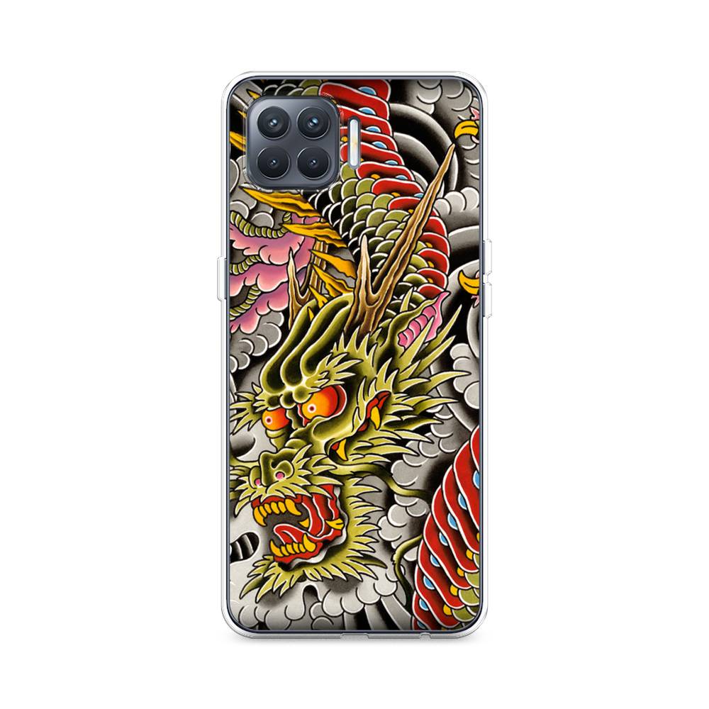 

Чехол на Oppo Reno 4 Lite "Японский дракон", Желтый;розовый;красный, 255350-4